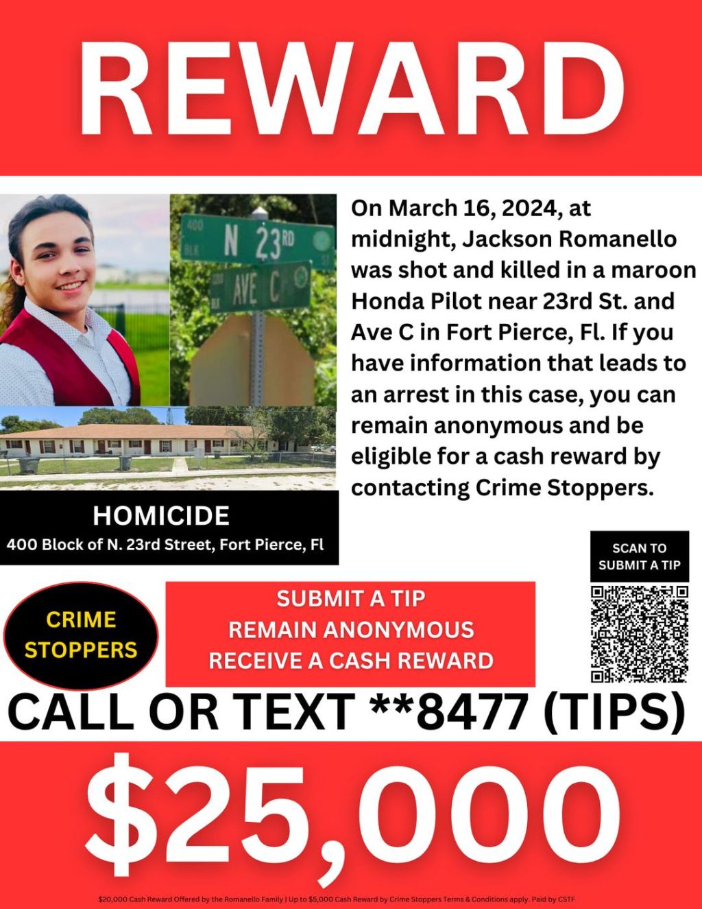 Help find the person who murdered Jackson Romanello